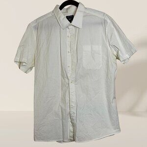 Mossimo Slim Fit White Short Sleeve Button-Up Shirt XL